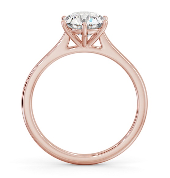 Round Diamond Classic 6 Prong Engagement Ring 9K Rose Gold Solitaire ENRD219_RG_THUMB1 