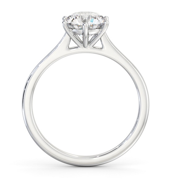 Round Diamond Classic 6 Prong Engagement Ring 18K White Gold Solitaire ENRD219_WG_THUMB1 