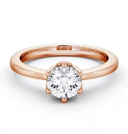 Round Diamond Decorative Engagement Ring 18K Rose Gold Solitaire ENRD21_RG_THUMB2 