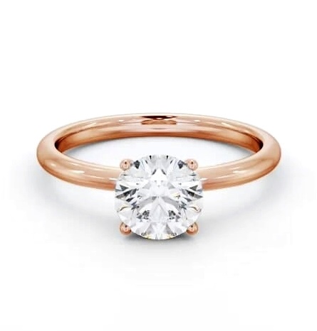 Round Diamond Hidden Halo Engagement Ring 9K Rose Gold Solitaire ENRD221_RG_THUMB2 