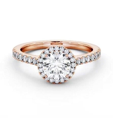 Halo Round Diamond Classic Engagement Ring 9K Rose Gold ENRD224_RG_THUMB2 