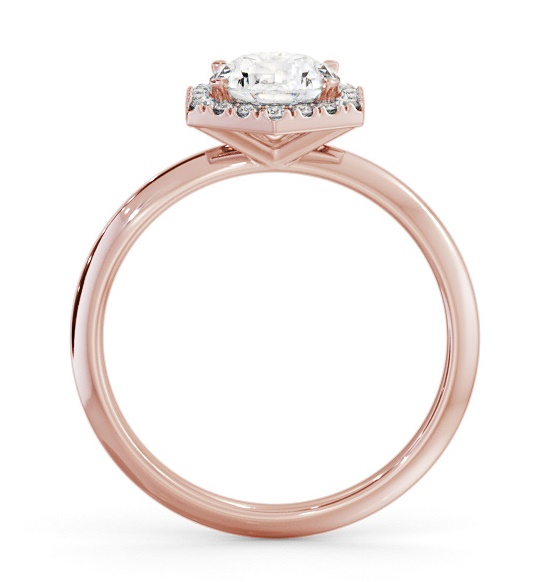 Round Diamond with Hexagon Shape Halo Engagement Ring 9K Rose Gold ENRD226_RG_THUMB1 