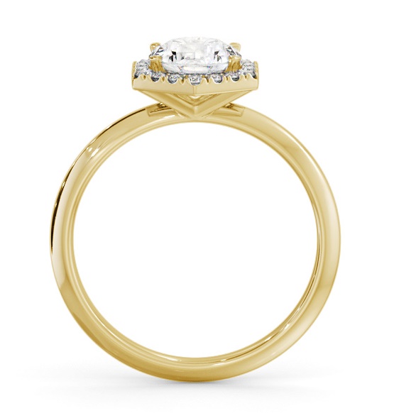 Round Diamond with Hexagon Shape Halo Engagement Ring 18K Yellow Gold ENRD226_YG_THUMB1 