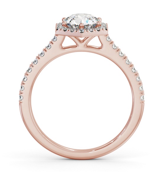 Round Diamond with Hexagon Shape Halo Engagement Ring 9K Rose Gold ENRD227_RG_THUMB1 