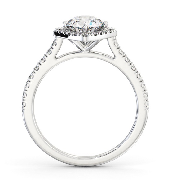 Halo Round Diamond with Rotated Head Engagement Ring Palladium ENRD228_WG_THUMB1 