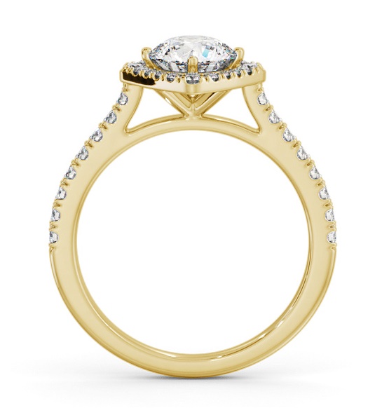 Halo Round Diamond with Rotated Head Engagement Ring 18K Yellow Gold ENRD228_YG_THUMB1 