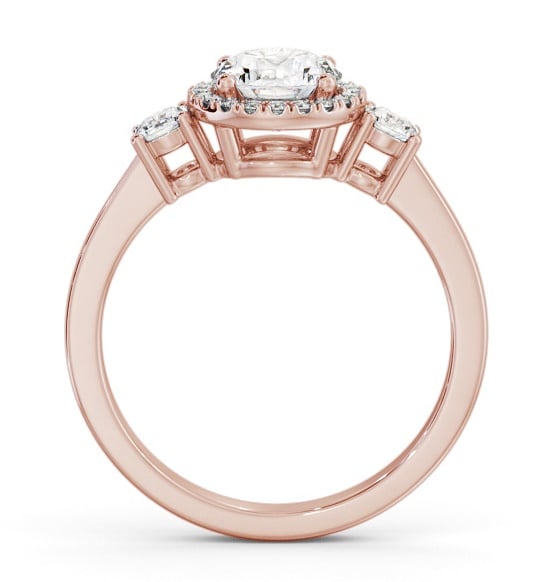 Halo Round Diamond Engagement Ring with Accent Diamonds 18K Rose Gold ENRD229_RG_THUMB1 