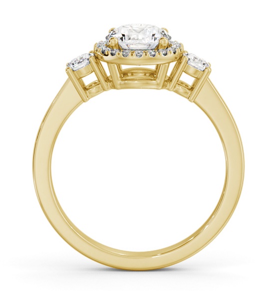 Halo Round Ring with Accent Diamonds 18K Yellow Gold ENRD229_YG_THUMB1 