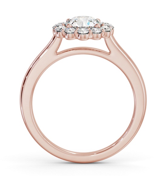 Halo Round Diamond Elegant Style Engagement Ring 9K Rose Gold ENRD230_RG_THUMB1 