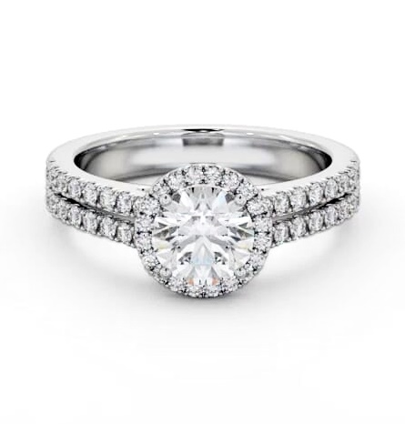 Halo Round Diamond Split Band Engagement Ring Palladium ENRD234_WG_THUMB2 