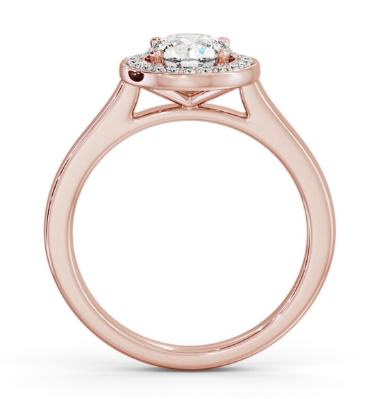 Round Diamond with A Channel Set Halo Engagement Ring 9K Rose Gold ENRD236_RG_THUMB1 