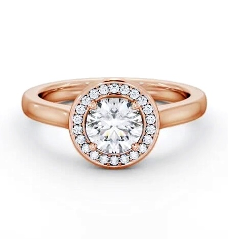 Round Diamond with A Channel Set Halo Engagement Ring 9K Rose Gold ENRD236_RG_THUMB2 