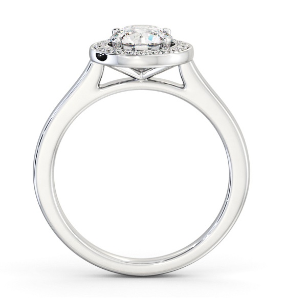 Round Diamond with A Channel Set Halo Engagement Ring Platinum ENRD236_WG_THUMB1 