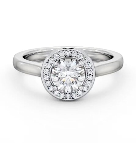 Round Diamond with A Channel Set Halo Engagement Ring 18K White Gold ENRD236_WG_THUMB2 