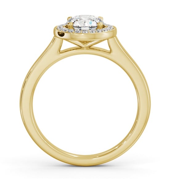 Round Diamond with A Channel Set Halo Engagement Ring 18K Yellow Gold ENRD236_YG_THUMB1 