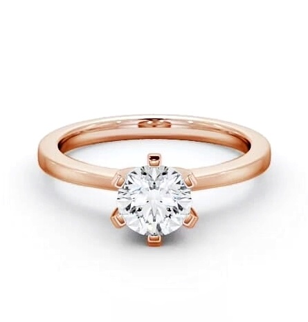Round Diamond High Set Engagement Ring 9K Rose Gold Solitaire ENRD23_RG_THUMB1