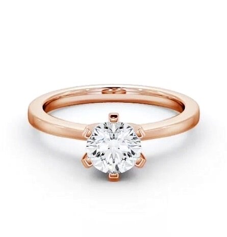 Round Diamond High Set Engagement Ring 18K Rose Gold Solitaire ENRD23_RG_THUMB2 