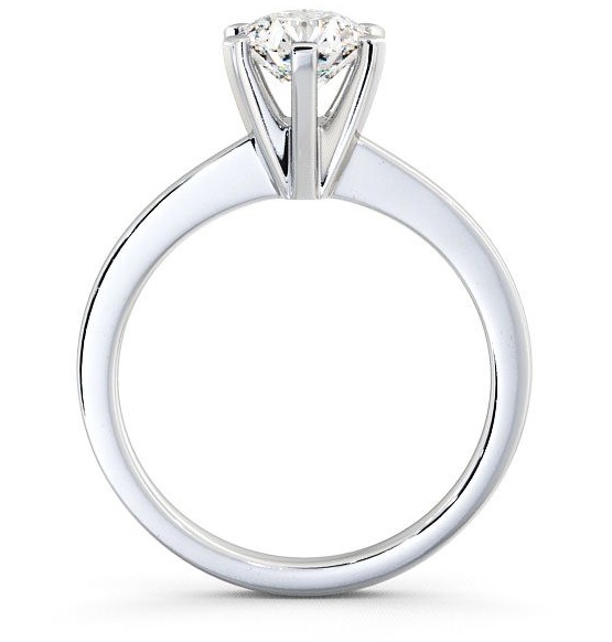 Round Diamond High Set Engagement Ring 18K White Gold Solitaire ENRD23_WG_THUMB1 