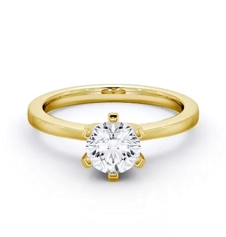 Round Diamond High Set Engagement Ring 9K Yellow Gold Solitaire ENRD23_YG_THUMB2 