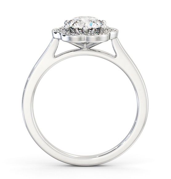 Round Diamond with A Floral Style Halo Engagement Ring Palladium ENRD242_WG_THUMB1 