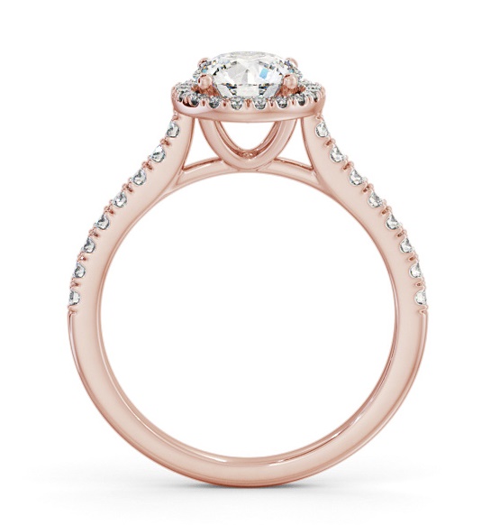 Halo Round Diamond Classic Engagement Ring 9K Rose Gold ENRD243_RG_THUMB1 