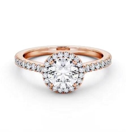 Halo Round Diamond Classic Engagement Ring 9K Rose Gold ENRD243_RG_THUMB2 