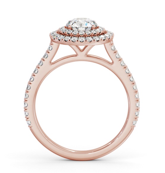 Double Halo Round Diamond Engagement Ring 9K Rose Gold ENRD247_RG_THUMB1 