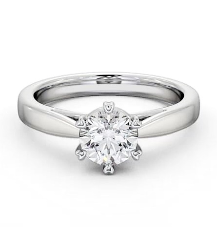 Round Diamond 6 Prong Engagement Ring 9K White Gold Solitaire ENRD26_WG_THUMB2 