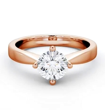 Round Diamond Rotated Head Engagement Ring 18K Rose Gold Solitaire ENRD2_RG_THUMB2 