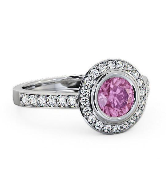 Halo Pink Sapphire and Diamond 1.36ct Ring 18K White Gold ENRD44GEM_WG_PS_THUMB2 