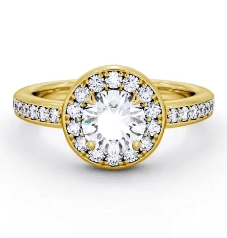 Halo Round Diamond Classic Engagement Ring 18K Yellow Gold ENRD48_YG_THUMB2 