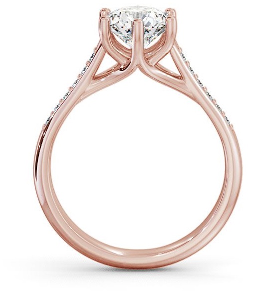 Round Diamond Trellis Style 6 Prong Ring 9K Rose Gold Solitaire ENRD53S_RG_THUMB1 