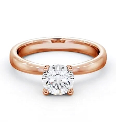 Round Diamond Pinched Head Engagement Ring 18K Rose Gold Solitaire ENRD5_RG_THUMB2 