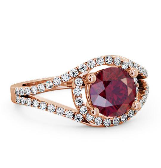 Halo Ruby and Diamond 1.94ct Ring 18K Rose Gold ENRD60GEM_RG_RU_THUMB1