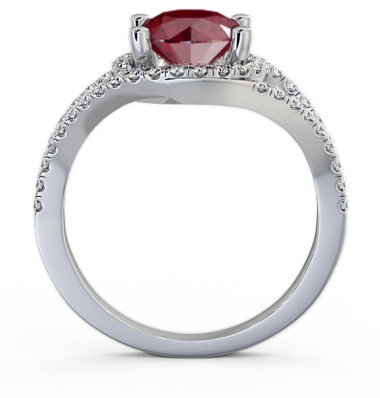 Halo Ruby and Diamond 1.94ct Ring 18K White Gold ENRD60GEM_WG_RU_THUMB1 