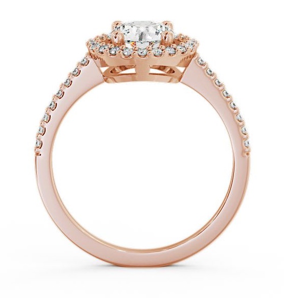 Halo Round Diamond Low Set Engagement Ring 9K Rose Gold ENRD62_RG_THUMB1 