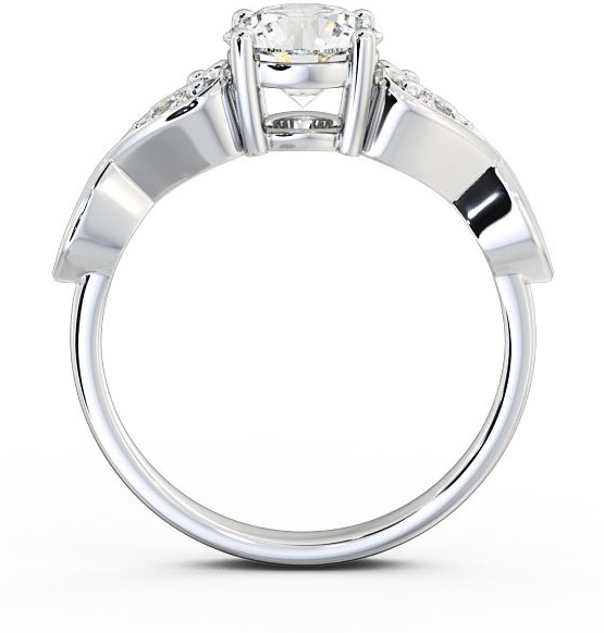 Marquise Diamond with Heart Band Engagement Ring Platinum Solitaire ENRD86S_WG_THUMB1 