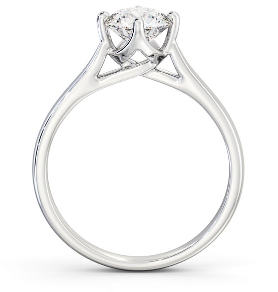 Round Diamond Trellis Style Engagement Ring 18K White Gold Solitaire ENRD95_WG_THUMB1 