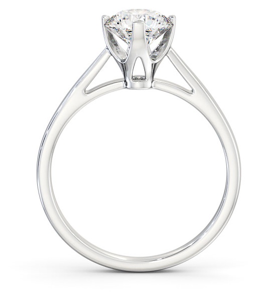 Round Diamond Raised Setting Engagement Ring 18K White Gold Solitaire ENRD96_WG_THUMB1 