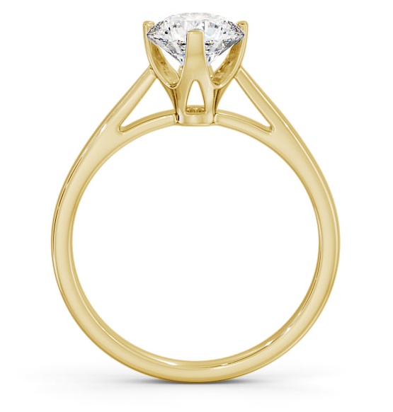 Round Diamond Raised Setting Engagement Ring 9K Yellow Gold Solitaire ENRD96_YG_THUMB1 