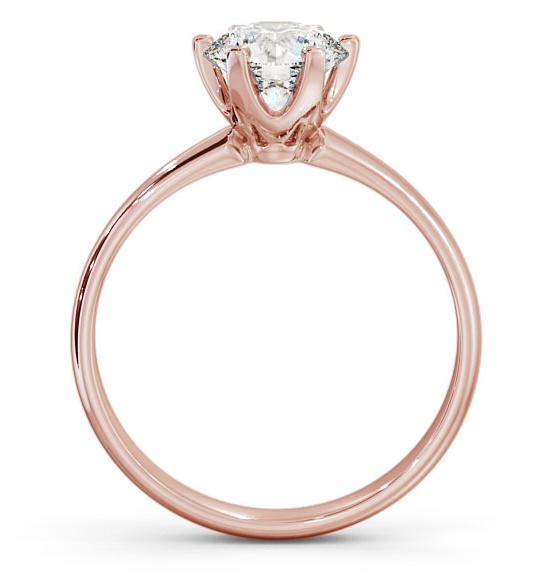 Round Diamond Classic 6 Prong Engagement Ring 9K Rose Gold Solitaire ENRD99_RG_THUMB1 