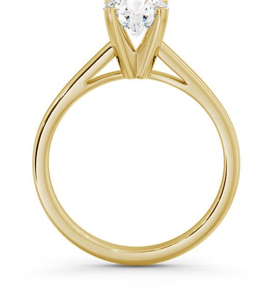 Round Diamond 4 Prong Engagement Ring 9K Yellow Gold Solitaire ENRD9_YG_THUMB1 