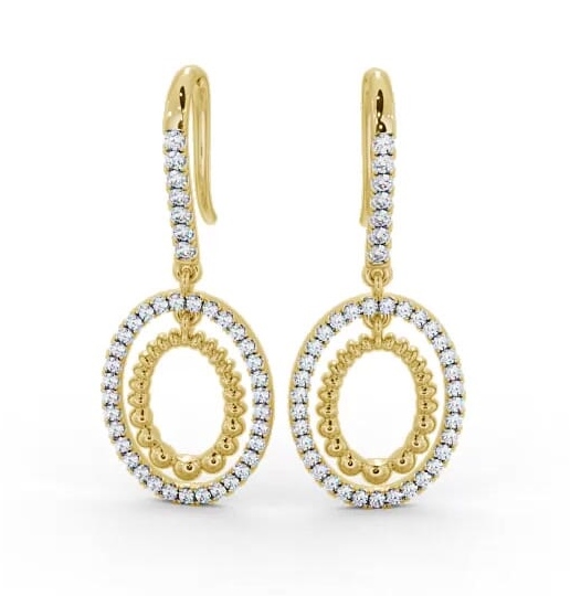 Drop Round Diamond 0.60ct Earrings 18K Yellow Gold ERG107_YG_THUMB1