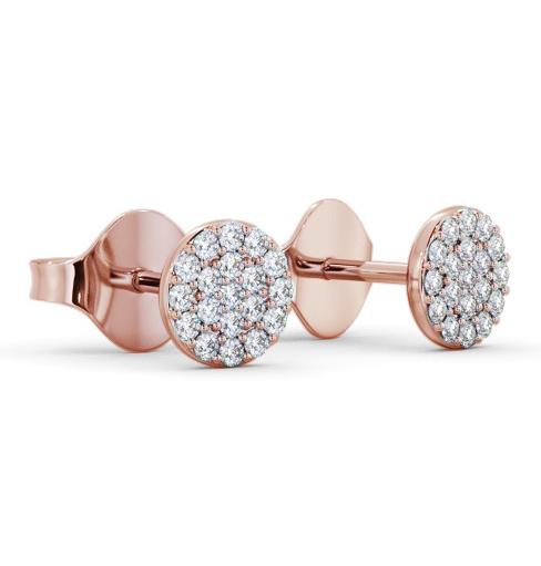 Cluster Style Round Diamond Earrings 18K Rose Gold ERG148_RG_THUMB1 