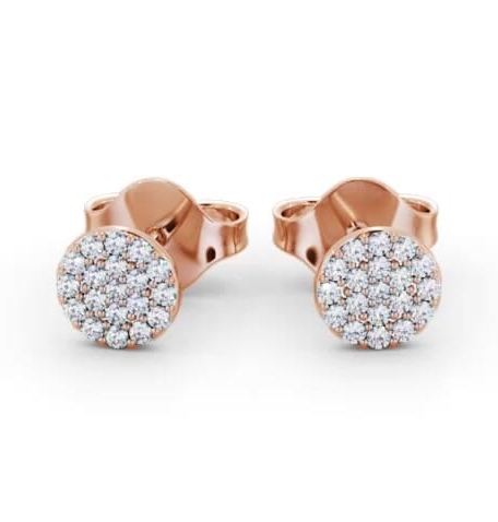 Cluster Style Round Diamond Earrings 9K Rose Gold ERG148_RG_THUMB2 