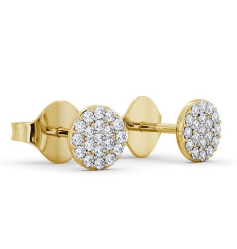 Cluster Style Round Diamond Earrings 18K Yellow Gold ERG148_YG_THUMB1 