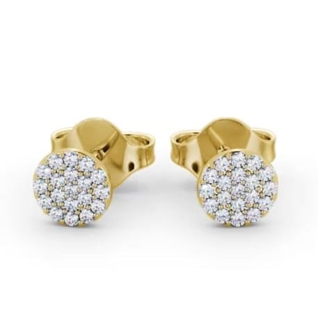 Cluster Style Round Diamond Earrings 9K Yellow Gold ERG148_YG_THUMB2 