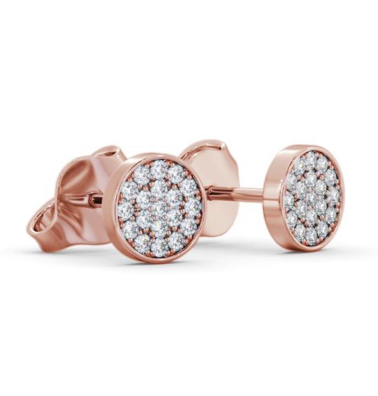 Cluster Style Round Diamond Earrings 18K Rose Gold ERG155_RG_THUMB1 