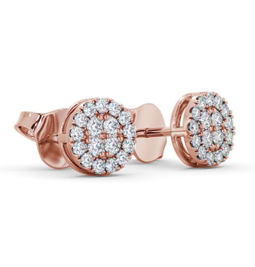 Cluster Style Round Diamond Earrings 18K Rose Gold ERG159_RG_THUMB1 