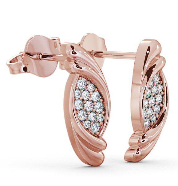 Cluster Round Diamond Marquise Design Earrings 9K Rose Gold ERG37_RG_THUMB1 